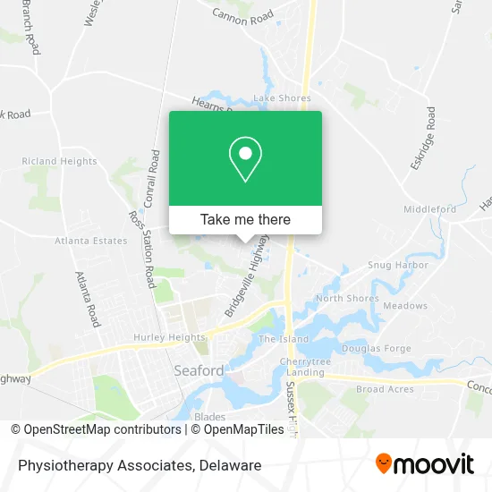 Physiotherapy Associates map