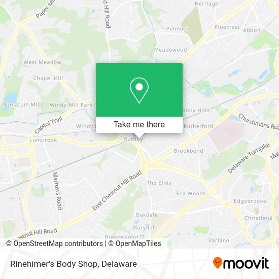 Rinehimer's Body Shop map