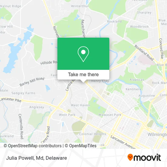 Julia Powell, Md map