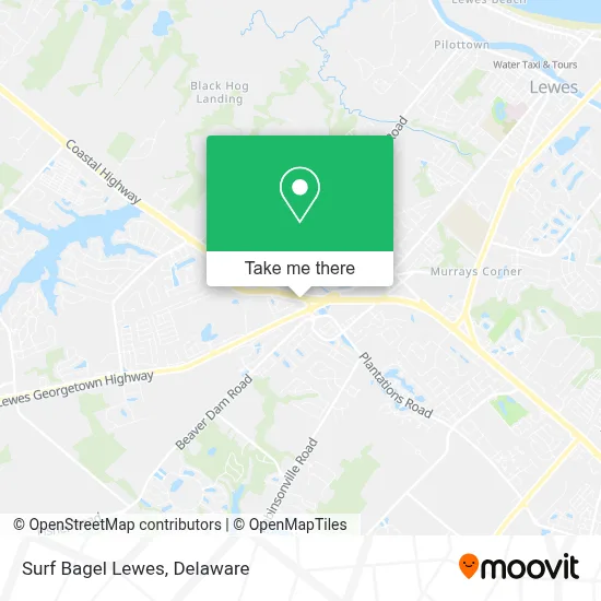 Surf Bagel Lewes map