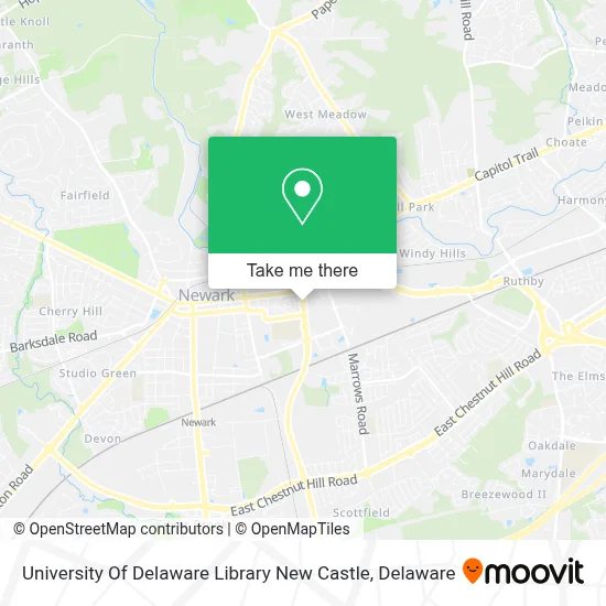 University Of Delaware Library New Castle map