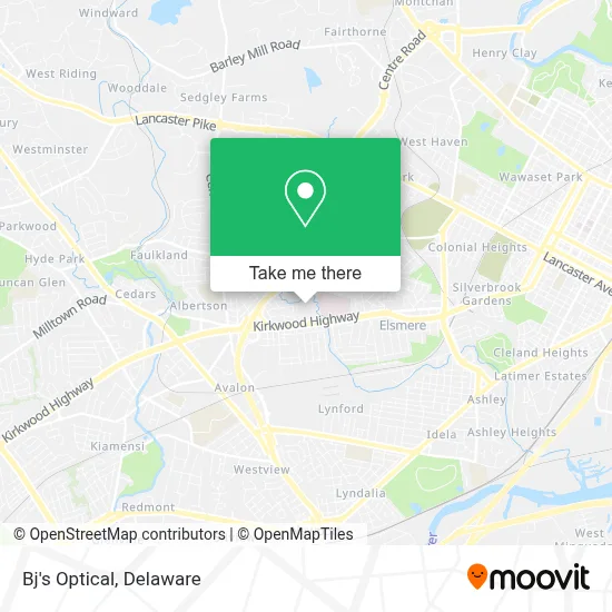 Bj's Optical map