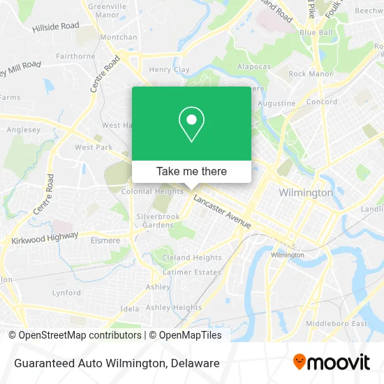 Guaranteed Auto Wilmington map