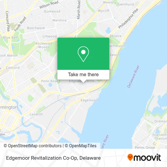 Edgemoor Revitalization Co-Op map