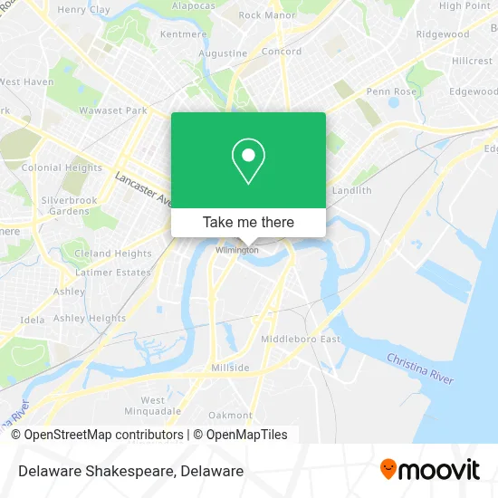 Delaware Shakespeare map