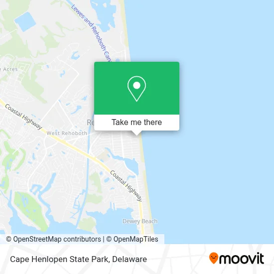 Cape Henlopen State Park map