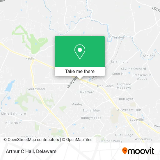 Arthur C Hall map