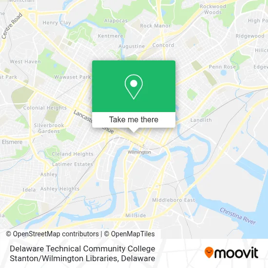 Delaware Technical Community College Stanton / Wilmington Libraries map