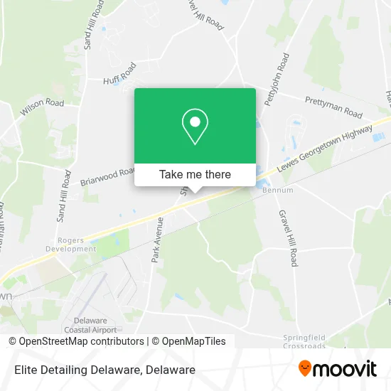 Elite Detailing Delaware map