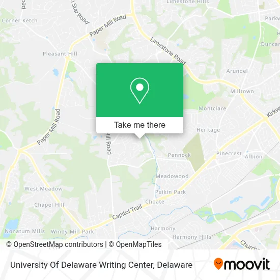 University Of Delaware Writing Center map