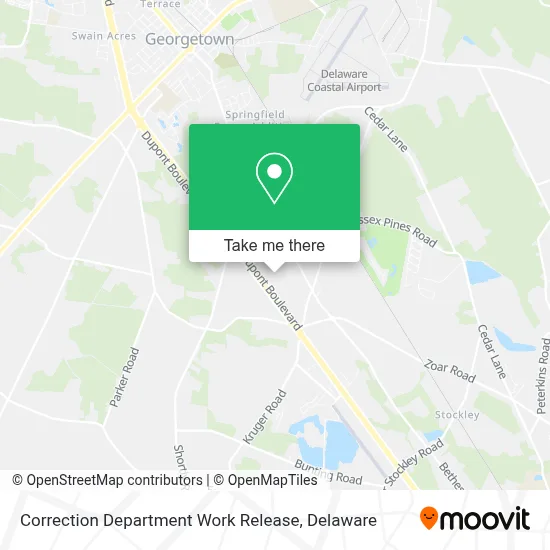 Correction Department Work Release map