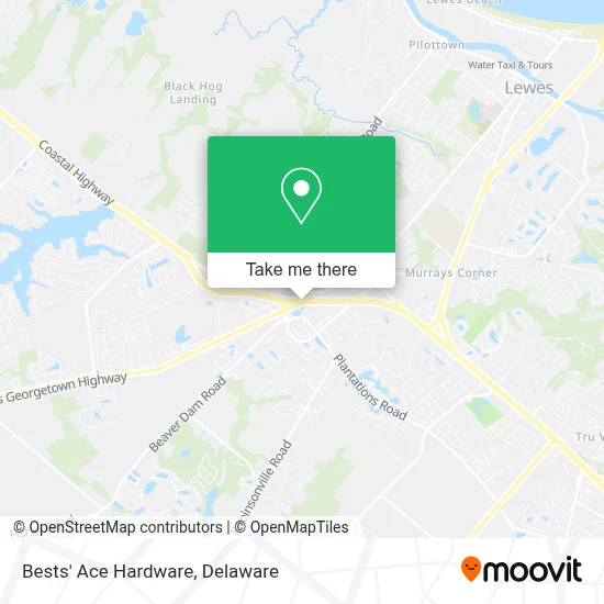 Bests' Ace Hardware map