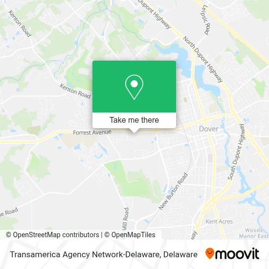 Transamerica Agency Network-Delaware map