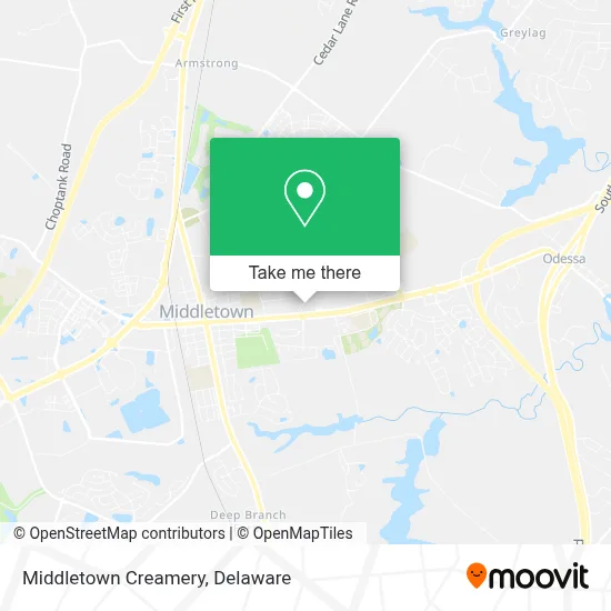 Middletown Creamery map