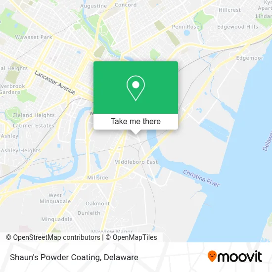 Shaun's Powder Coating map