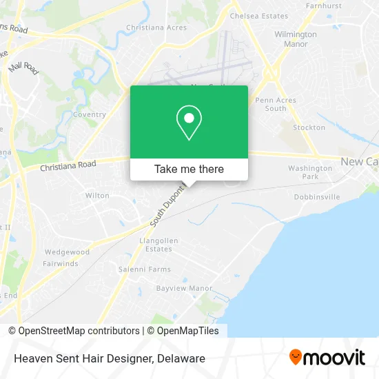 Heaven Sent Hair Designer map