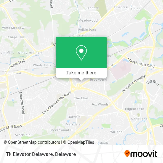 Tk Elevator Delaware map