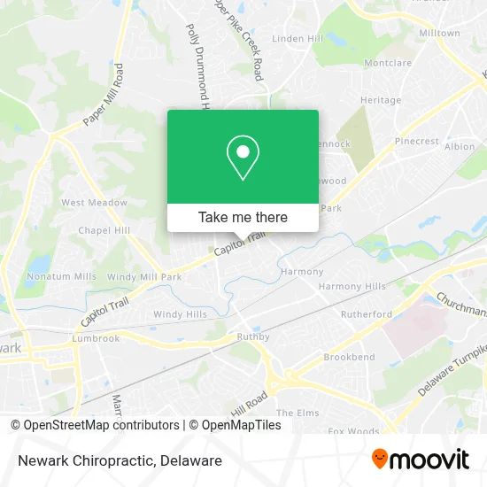 Newark Chiropractic map