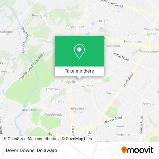 Dover Downs map