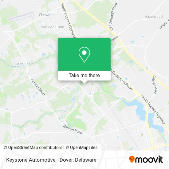 Keystone Automotive - Dover map