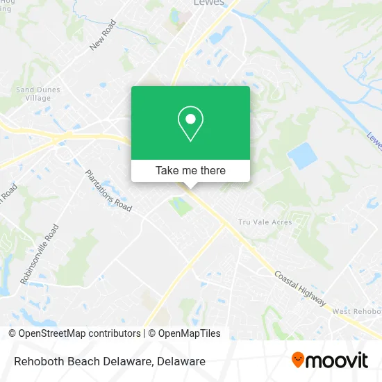 Rehoboth Beach Delaware map