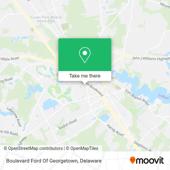 Boulevard Ford Of Georgetown map