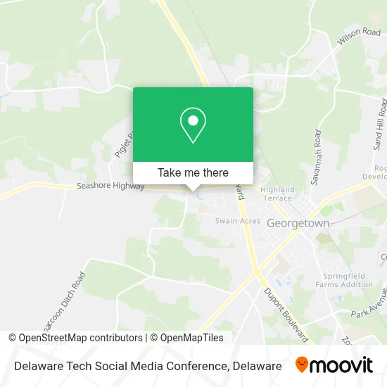 Delaware Tech Social Media Conference map