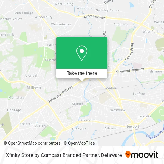 Xfinity Store by Comcast Branded Partner map