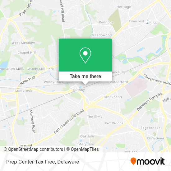Prep Center Tax Free map