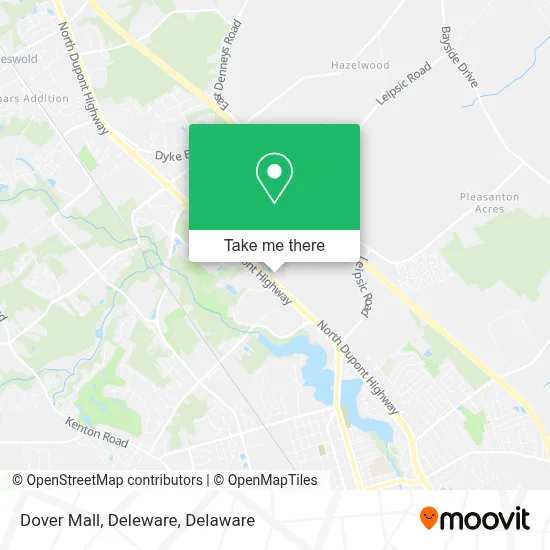 Dover Mall, Deleware map