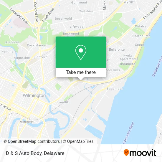 D & S Auto Body map