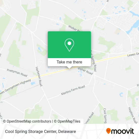 Cool Spring Storage Center map