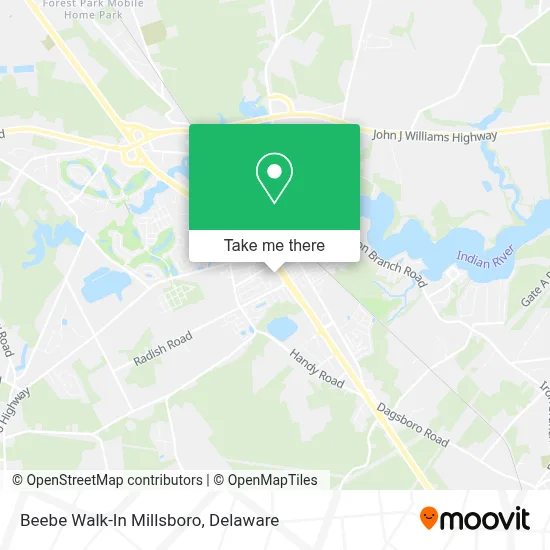 Beebe Walk-In Millsboro map