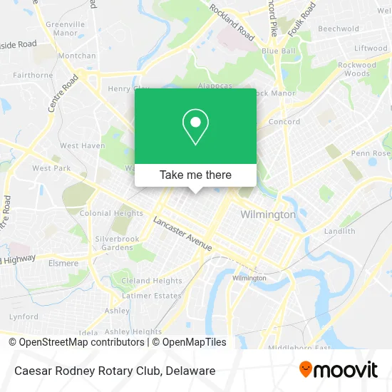 Caesar Rodney Rotary Club map