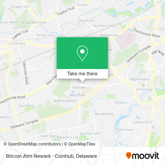 Bitcoin Atm Newark - Coinhub map