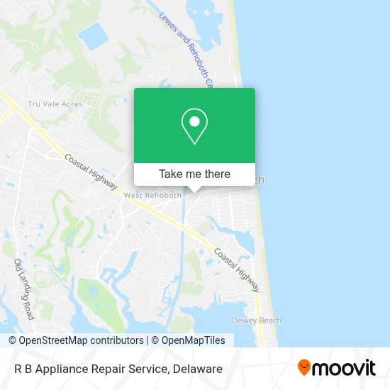 R B Appliance Repair Service map