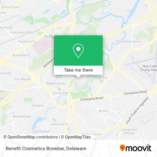 Benefit Cosmetics Browbar map