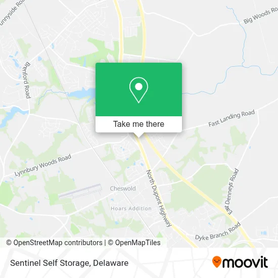 Sentinel Self Storage map