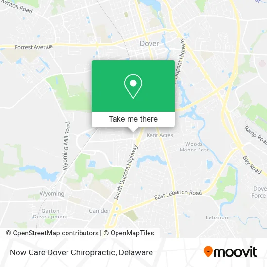 Now Care Dover Chiropractic map