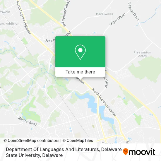 Department Of Languages And Literatures, Delaware State University map