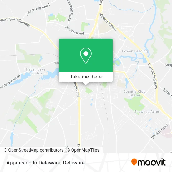 Appraising In Delaware map