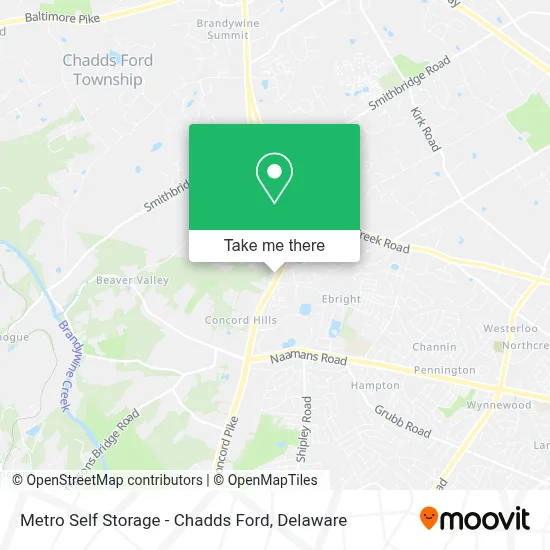 Metro Self Storage - Chadds Ford map