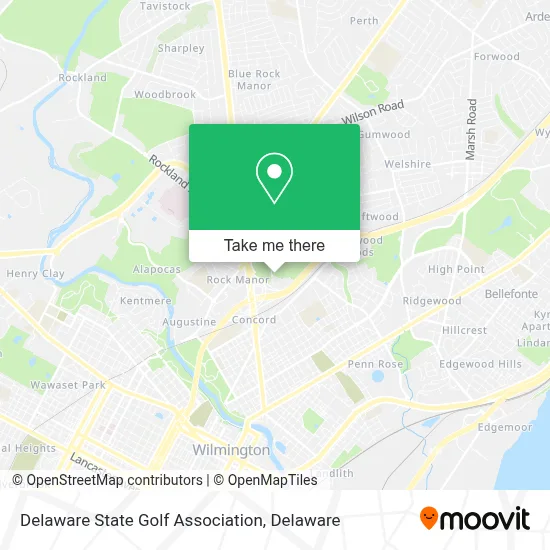 Delaware State Golf Association map