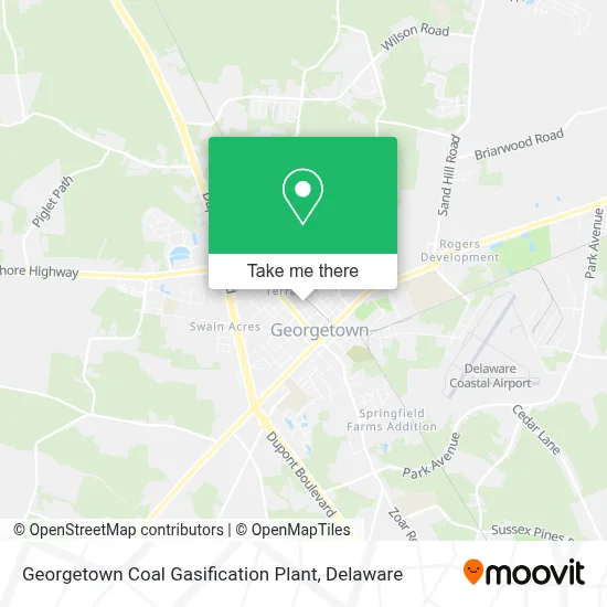Georgetown Coal Gasification Plant map