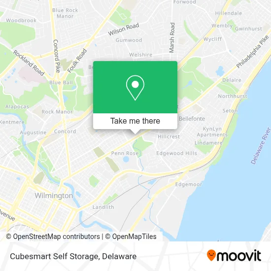 Cubesmart Self Storage map