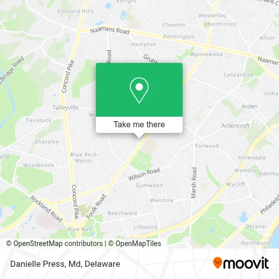 Danielle Press, Md map