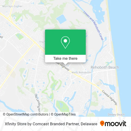 Xfinity Store by Comcast Branded Partner map