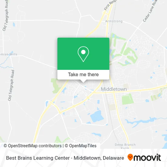 Best Brains Learning Center - Middletown map
