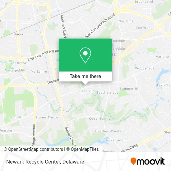 Newark Recycle Center map