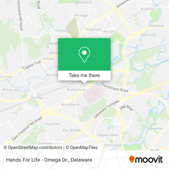 Hands For Life  - Omega Dr. map